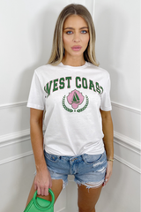 West Coast Green & White Premium Tee Tshirt