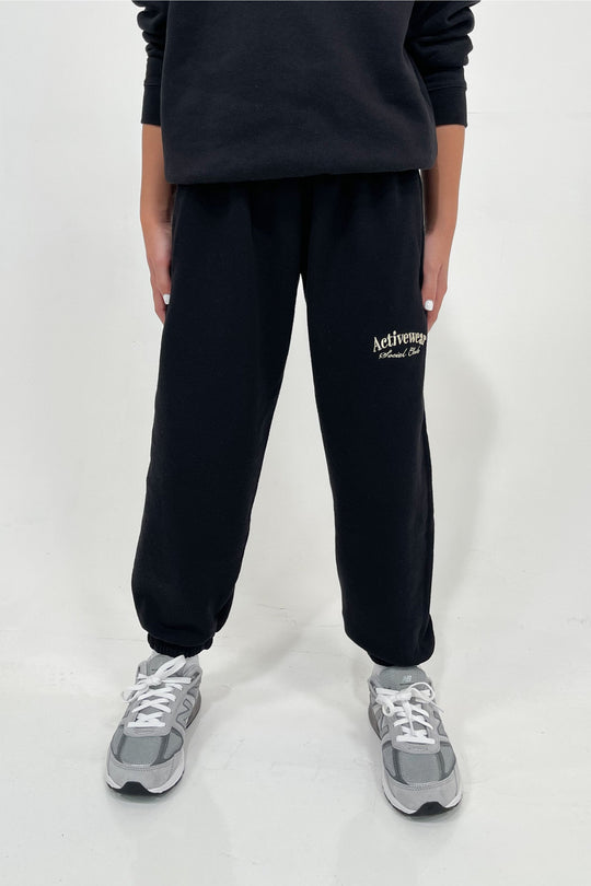 Mini social club black joggers