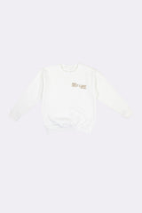 Mini Self Care White Crew Neck Sweater