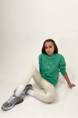 Mini Sc Green Crewneck Sweater