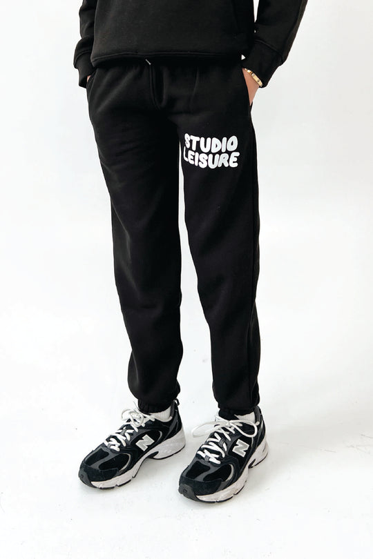 Mini studio leisure black bubble printed joggers