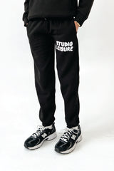 Mini studio leisure black bubble printed joggers