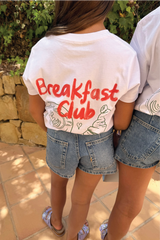 Mini breakfast club white printed t-shirt