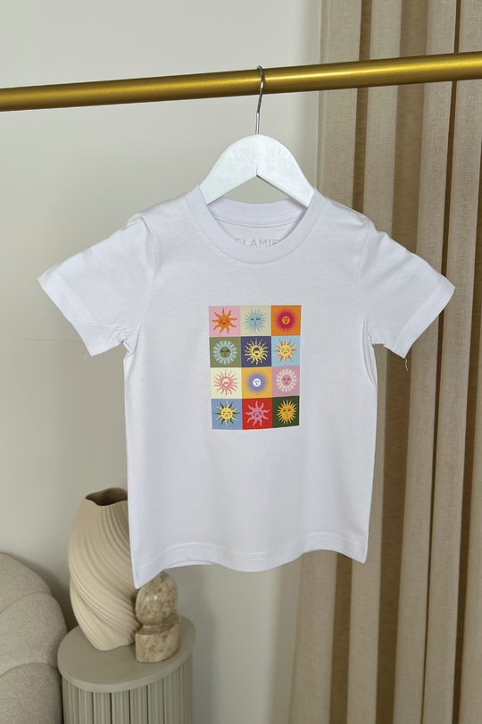 Mini Baby Sun white printed t-shirt