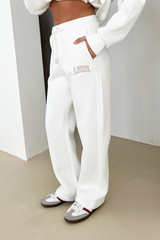 LSRE ivory printed zip hoodie & wide leg trousers loungewear