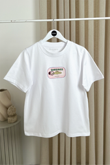 Sardines white printed heavyweight oversized t-shirt