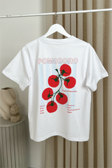 Tomato white front & back printed heavyweight oversized t-shirt