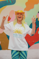 Stone circle white heavyweight printed t-shirt