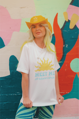 Stone circle white heavyweight printed t-shirt