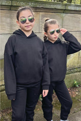 Mini black premium essential hoodie