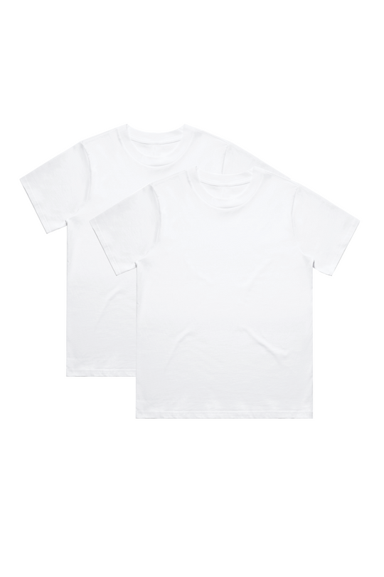 MULTI PACK TWO WHITE HEAVY WEIGHT T-SHIRT