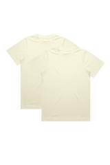 MULTI PACK TWO BUTTER YELLOW  HEAVY WEIGHT T-SHIRTS