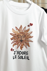 J'adore white heavyweight printed t-shirt