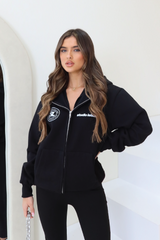 Studio leisure black premium zip hoodie