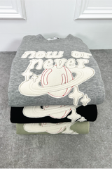 Now or never sage applique sweater joggers premium loungewear
