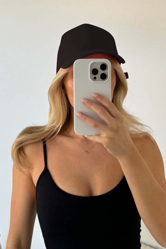Paige black baseball cap