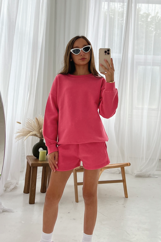 Mini girls pink lemonade premium essential shorts