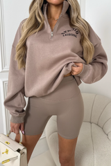 Leona taupe cycling shorts
