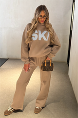 SKI ESSENTIAL MOCHA PRINTED HOODIE