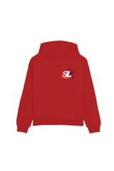 Studio leisure star red printed hoodie