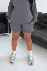 Glamify Premium Essential Relaxed Steel Grey Shorts Shorts