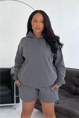 Glamify Premium Essential Steel Grey Relaxed Hoodie Hoodie
