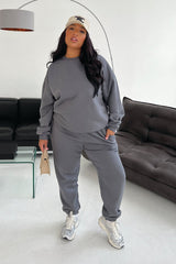 Glamify Premium Essential Relaxed Steel Grey Sweatshirt Sweater