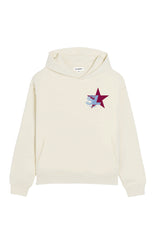 Studio leisure star ecru printed hoodie