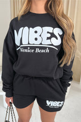 Venice beach black PREMIUM loungewear set