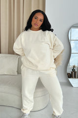 Glamify CURVE Premium essential relaxed ecru sweatshirt