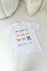 Bow printed white t-shirt