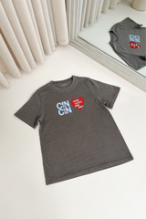 Cin Cin faded grey printed heavyweight oversized t-shirt