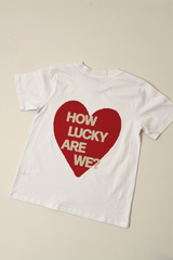 Lucky white printed t-shirt