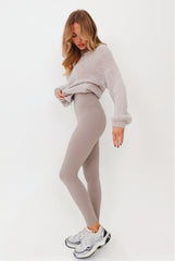Glamify French Taupe Buttery Soft Legging Leggings
