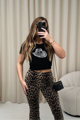 Shimmer black print Eras baby tee