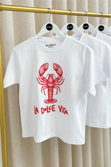 Mini Dolce vita white printed t-shirt