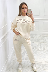 Apres Ski Resort Ecru sweater loungewear set