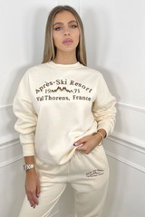 Apres Ski Resort Ecru sweater loungewear set