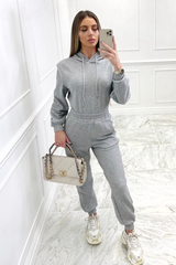 Nina grey hooded loungewear set