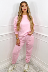 Millie pink sweater oversized loungewear set