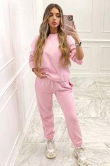 Millie pink sweater oversized loungewear set