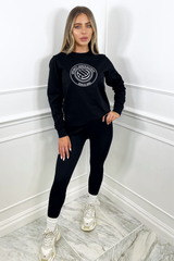 Sporty association netball black long sleeve top