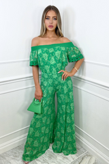 peyton green wide neck floral lace top