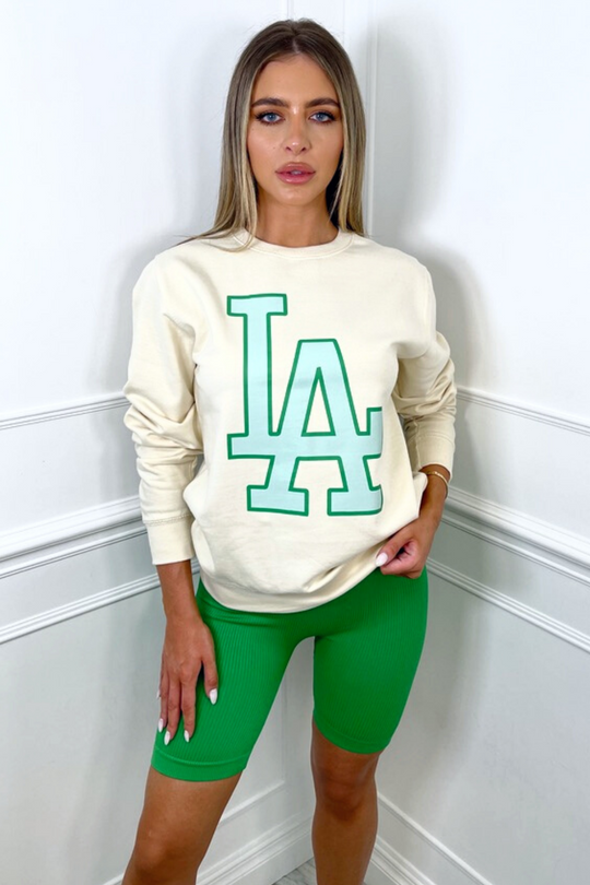 Los Angeles cream printed sweatshirt
