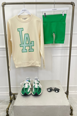 Los Angeles cream printed sweatshirt