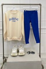 Florence yacht club cream embroidered sweatshirt