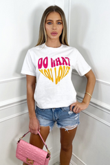 do what you love printed white tee