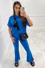 Rosie blue oversized towelling loungewear set