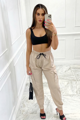 Vibe stone cargo trousers