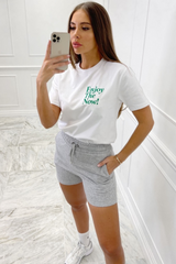 Megan grey fleece lined short